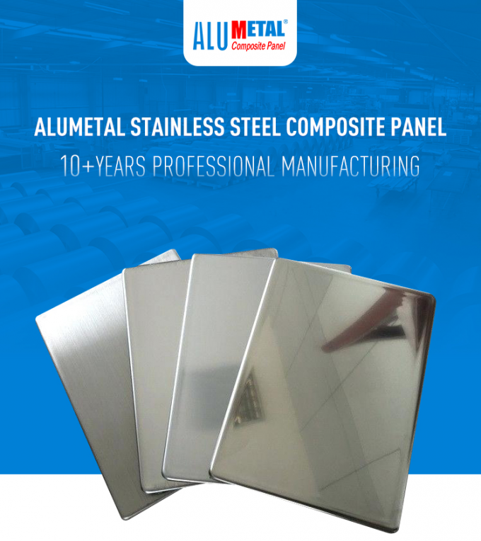 Des hölzernen Verbundwerkstoffplatte plastik ACP-Platte Kornedelstahlblechs Alumetal Aluminium