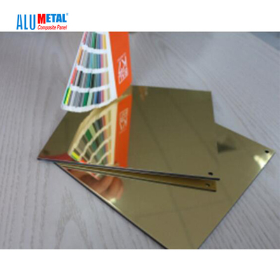 LDPE-Kern-AluminiumInnenwand der goldener Spiegel-zusammengesetzte Platten-2440mm ACM
