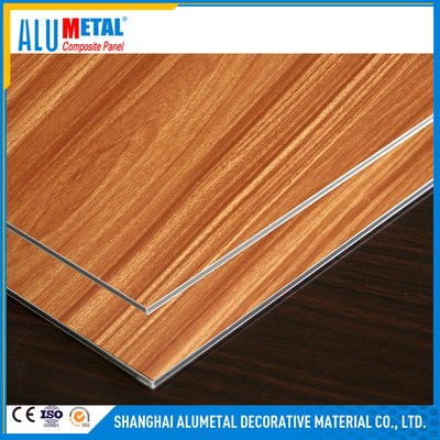 4mm hölzerne gebürstete zusammengesetzte Aluminiumplatte Matt Glossy