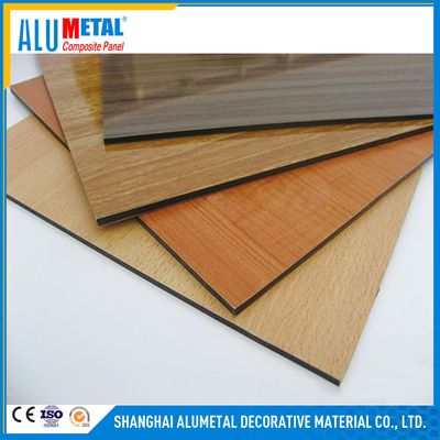 8mm hölzernes Aluminiumlegierungs-zusammengesetztes Platten-Blatt-dekoratives Material