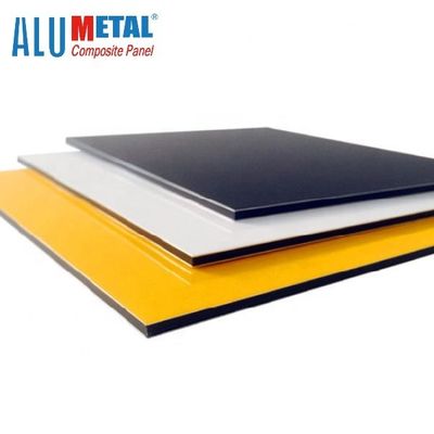 0.4MM 1250mm Feuer-malte bewertetes zusammengesetztes Platte ALUMINIUMPET schwarzes ACP-Blatt AA3003