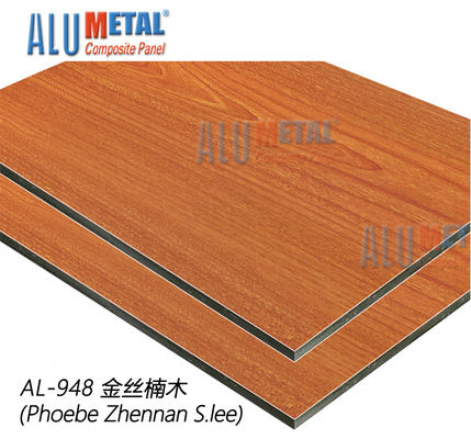 Bedeckt Feuer Nennacp AA5005 dekoratives 1220mm zusammengesetztes Platten-Holz-Aluminiumende 8MM
