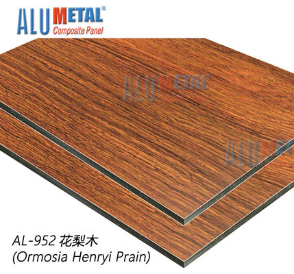 Bedeckt Feuer Nennacp AA5005 dekoratives 1220mm zusammengesetztes Platten-Holz-Aluminiumende 8MM