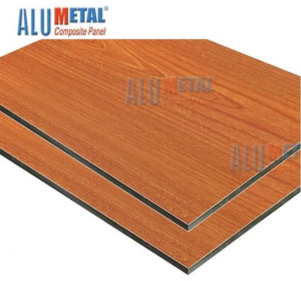 1500 x 4000mm überzogene hölzerne Nano-Bondzusammengesetzte Aluminiumplatte 6mm