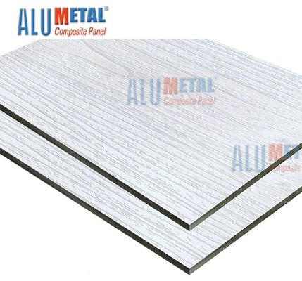 1500 x 4000mm überzogene hölzerne Nano-Bondzusammengesetzte Aluminiumplatte 6mm