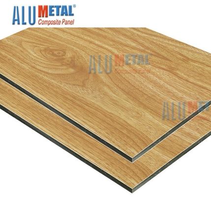 1500 x 4000mm überzogene hölzerne Nano-Bondzusammengesetzte Aluminiumplatte 6mm