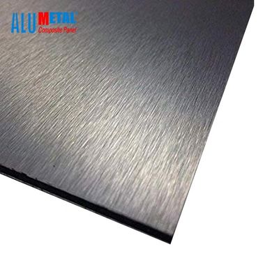 Gewölbtes gebürstete klebende Blatt-Aluminiumdach ACPs täfelt 1000mm 6mm LDPE