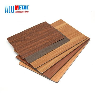 4mm 5800mm hölzerne zusammengesetzte Aluminiumplatten-Aluminiumtrennwand-Blatt FEVE