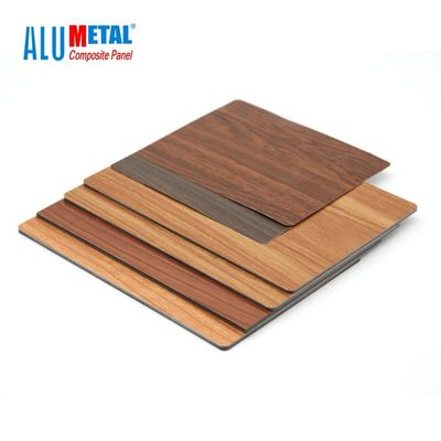 4mm 5800mm hölzerne zusammengesetzte Aluminiumplatten-Aluminiumtrennwand-Blatt FEVE