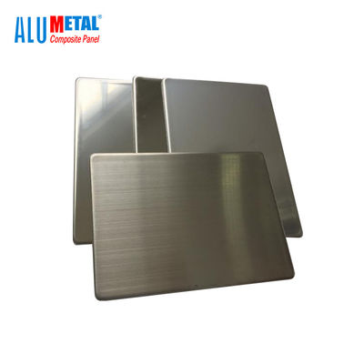 Formen Sie Edelstahl-Aluminiumzusammengesetzte Plastikplatte FEVE 1220mm AA1100 des Beweis-5000mm