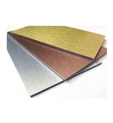 0.15mm 6mm bürsteten zusammengesetzten Platten-Legierungs-Blatt 1250x2440mm PET Aluminiumkern