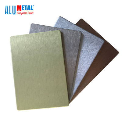 Anodisierter 0.08mm gebürsteter zusammengesetzter Platten-Blatt-Umhüllung 1220mm LDPE-Aluminiumkern
