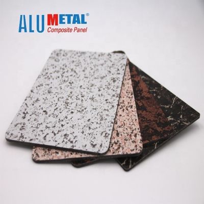 5000mm Marmorzusammengesetzte Korn-ACP-Äußer-Aluminiumumhüllung Platten-AA1100 8mm hölzerne