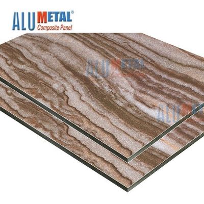 0.08mm 6mm hölzernes Plastikmarmorzusammengesetztes Platten-Außenwand-Umhüllungs-AluminiumoDM
