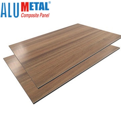 5mm hölzernes gebürstetes zusammengesetzte Aluminiumplatten-hohes glattes
