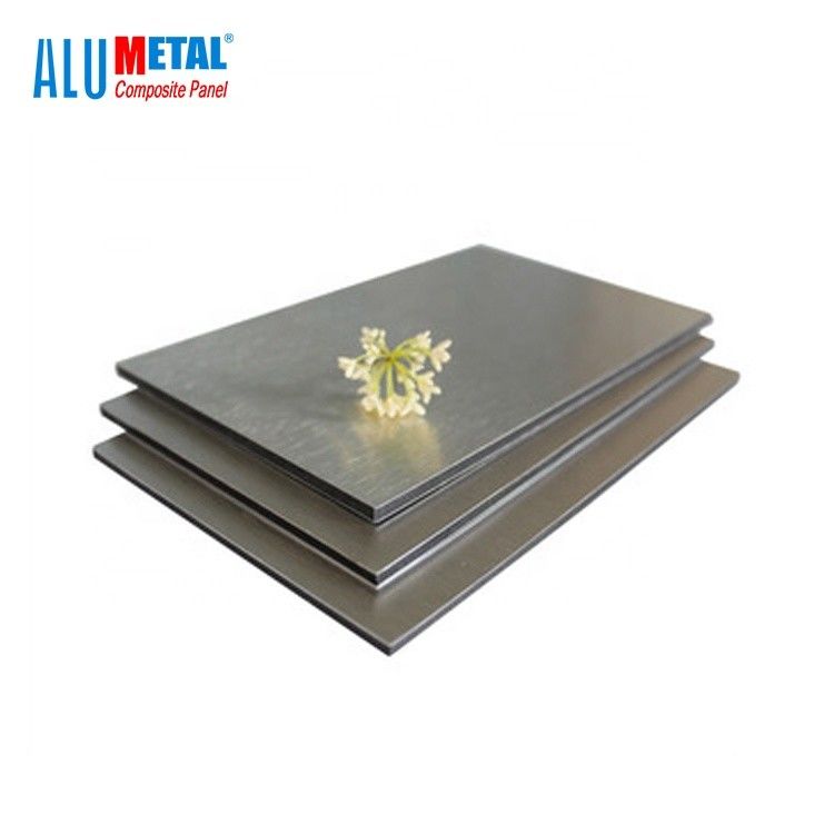 Gewölbtes gebürstete klebende Blatt-Aluminiumdach ACPs täfelt 1000mm 6mm LDPE