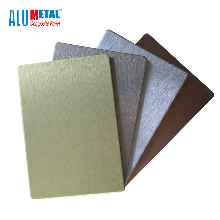 Anodisierter 0.08mm gebürsteter zusammengesetzter Platten-Blatt-Umhüllung 1220mm LDPE-Aluminiumkern
