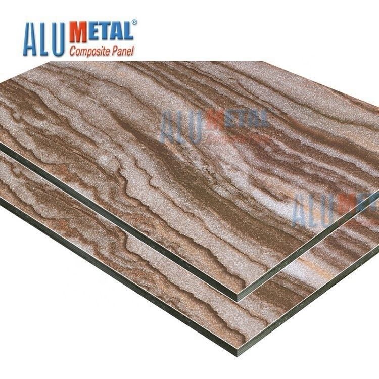 0.08mm 6mm hölzernes Plastikmarmorzusammengesetztes Platten-Außenwand-Umhüllungs-AluminiumoDM