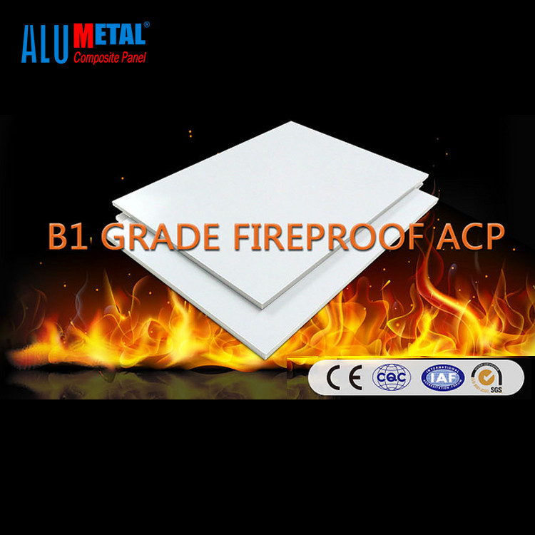 Feuerfeste 6-mm-Aluminium-Verbundplatten der Klasse B1. Dekorative Aluminium-Wandpaneele